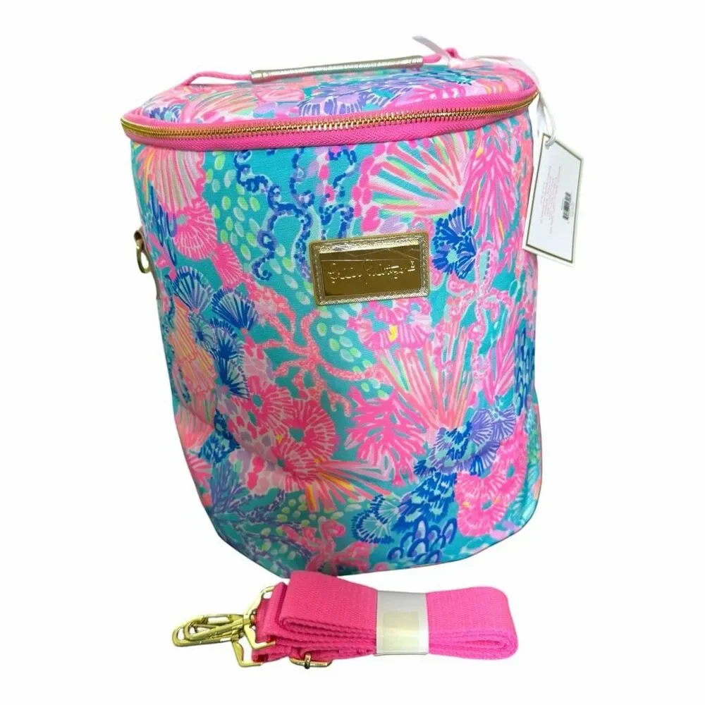 NEW Lilly Pulitzer Insulated Beach Cooler Bag Splendor in the Sand Crossbody Tot